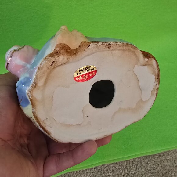 Vintage Chinese Porcelain Laughing Buddha With Five Children Statue hand painted - Picture 6 of 7